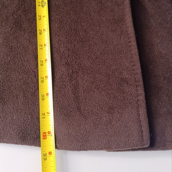 Vintage Cinzia Rocca 100% Wool Sz‎ 8 Old Money Wide-Collar Brown Neutral Coat - Picture 15 of 15